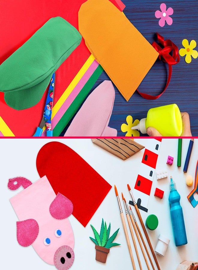 Soulchen 24 Pcs DIY Hand Puppets, Canvas Hand Puppet Making Kit DIY Arts and Crafts Sewing Projects for Fun Home Activities Classes Storytelling Party Favors (Mixed Colors) - Image 4